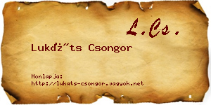 Lukáts Csongor névjegykártya